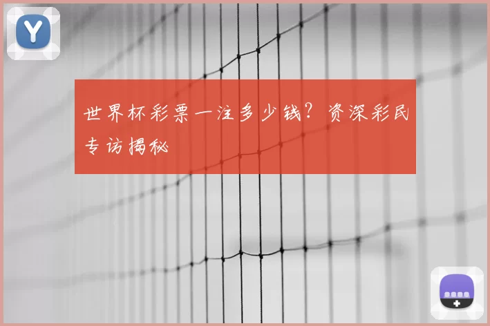 世界杯彩票一注多少钱?资深彩民专访揭秘